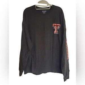 Champion Texas Tech Black Long Sleeve T-Shirt | Size XL